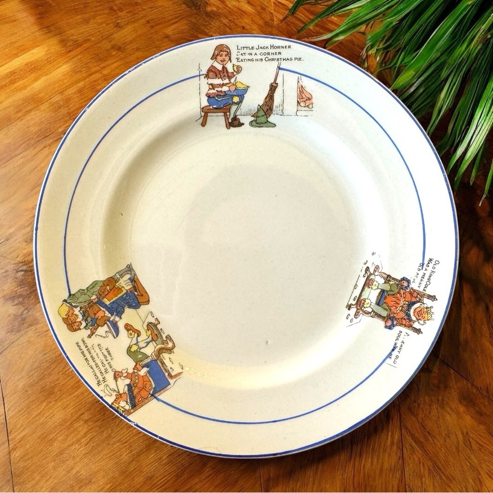 VINTAGE Elpco Little Jack Horner Nursery Rhyme Plate - Collectible Dishware